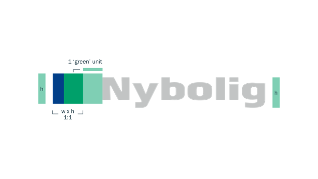 Konstruktion af Nyboligs logo i bredformat